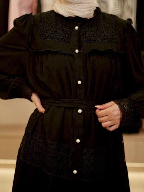 Black lace dress
