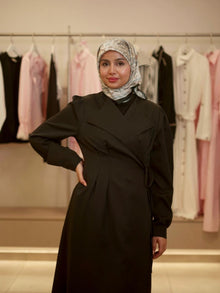  Black ribbon shirt tunic