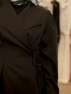 Black ribbon shirt tunic