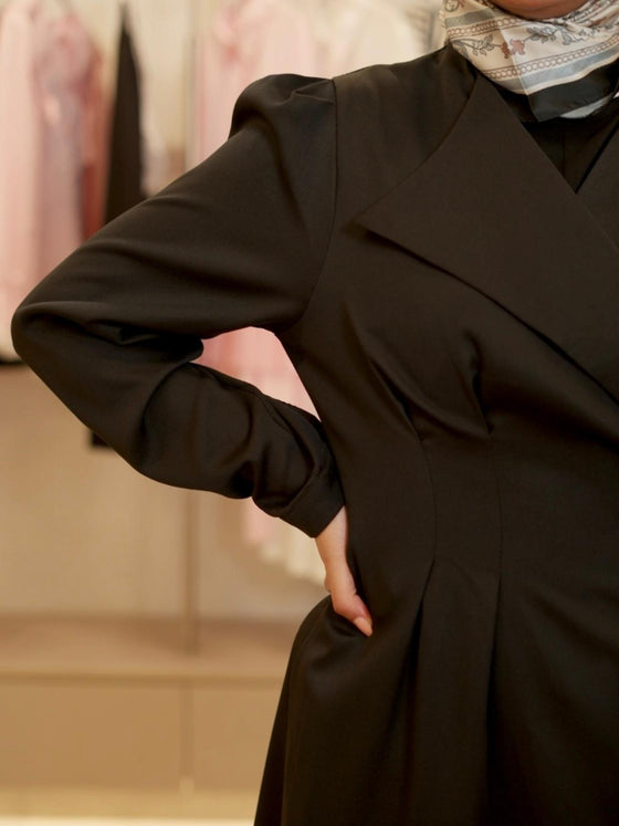 Black ribbon shirt tunic