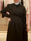 Black ribbon shirt tunic