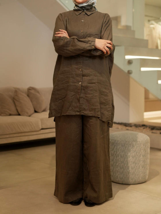 Mocha linen set
