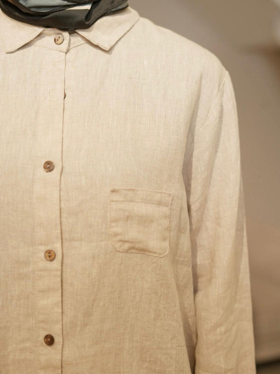 Beige linen set
