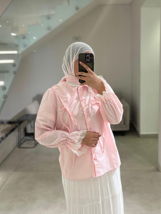 Bow pink shirt