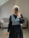 Black long shirt with jilet