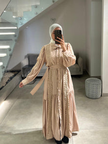  Beige crochet dress