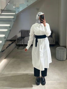  White long maxi shirt