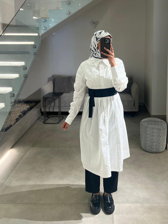 White long maxi shirt