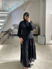  Black Maxi chiffon dress