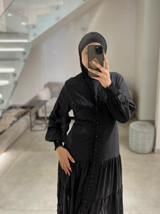 Black Maxi chiffon dress