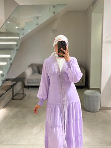  Purple maxi chiffon dress