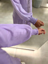 Purple maxi chiffon dress