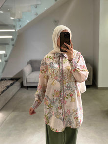  Rose printed shirt
