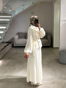  Maxi offwhite vested dress