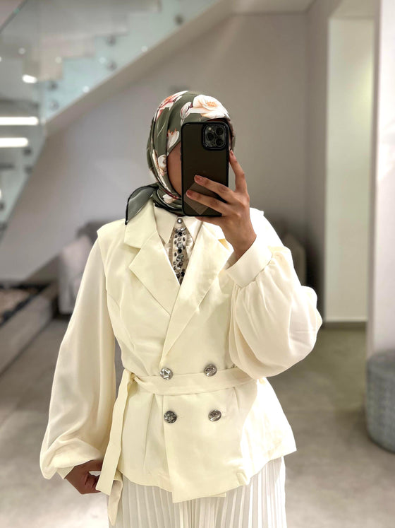 Maxi offwhite vested dress