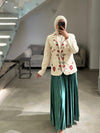 Serpil Beige embroidered blazer