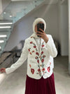 Serpil White embroidered blazer