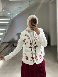  Serpil White embroidered blazer