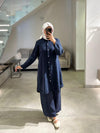 Navy Italian linen set