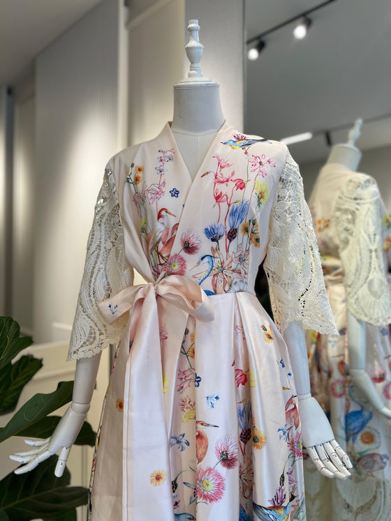 Japanese printed kimono