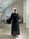 italian black pleated dress