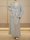 italian baby blue blazer set