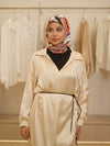 italian gold shirt dress