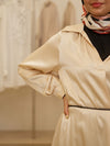 italian gold shirt dress