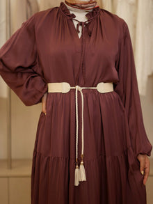  italian silk burgundy dress
