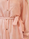 Italian silk floral shirt dress