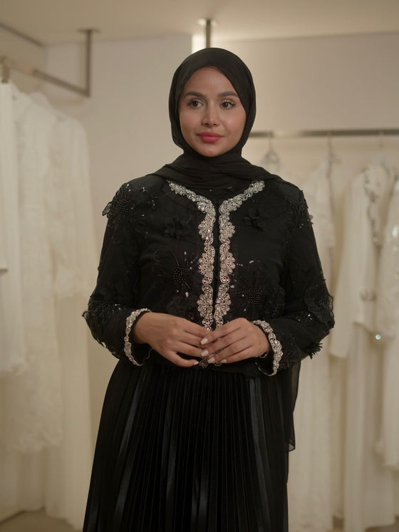 black evening set