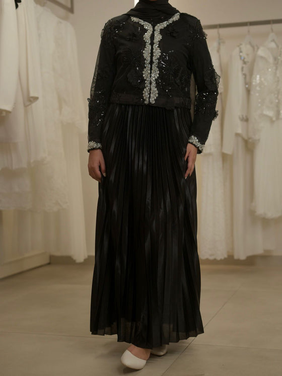 black evening set