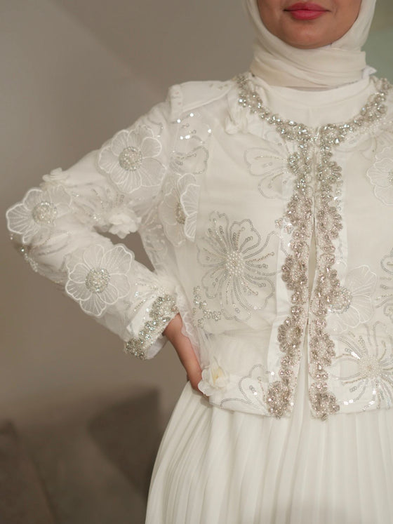 White evening set