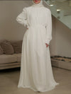 white chiffon evening dress