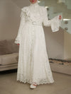 Dentelle white evening dress