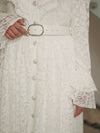 Dentelle white evening dress