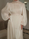 Cream maxi evening dress