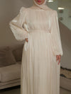 Cream maxi evening dress