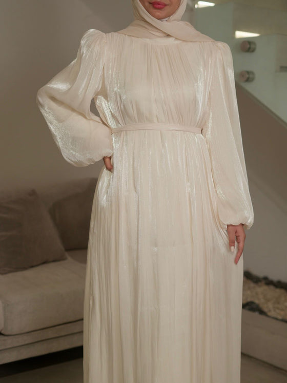 Cream maxi evening dress