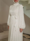 White maxi evening dress