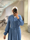 Cotton blue dress