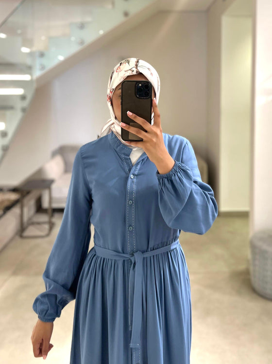 Cotton blue dress