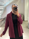 italian linen bordeaux cardigan