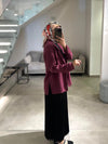 italian linen bordeaux cardigan