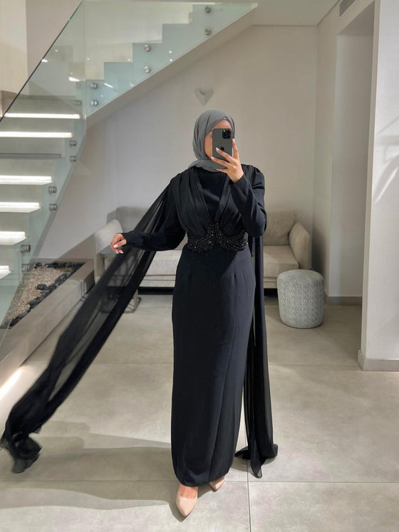 black evening dress
