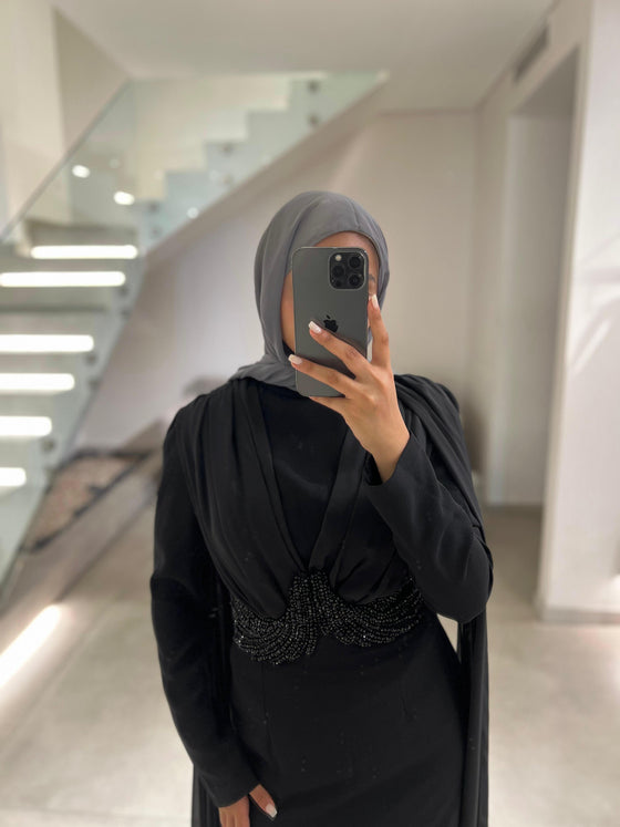 black evening dress