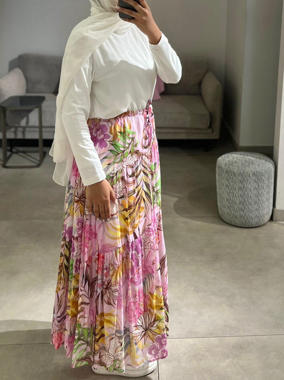 cotton Italian printed floral skirt
