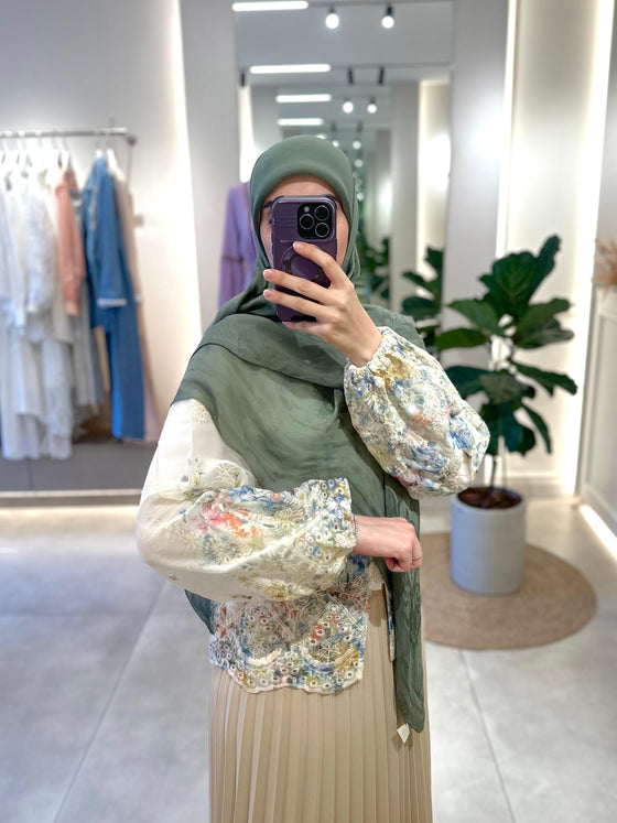 floral organza cardigan