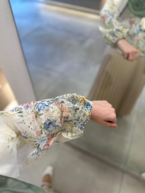 floral organza cardigan