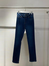 navy straight denim pants